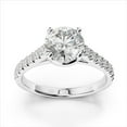 thumbnail image 2 of 2.28 Ct Solitaire Round Natural Moissanite Wedding Beautiful Rings for Women Solid 18K White Gold, 2 of 8