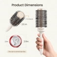 thumbnail image 2 of Round Brush for Blow Out, NaturaVol Medium Round Hair Brush for Fine Hair with Nano Thermal Ceramic Tech, for Blow Drying & Styling, Adds Volume & Smoothness (1.7 Inch Barrel, 2.5 Inch Bristle), 2 of 4