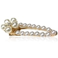 thumbnail image 1 of Pince à Cheveux pour Femmes Élégante Fleur Perle Strass Bec de Canard Pince à Cheveux Barrette, 1 of 10