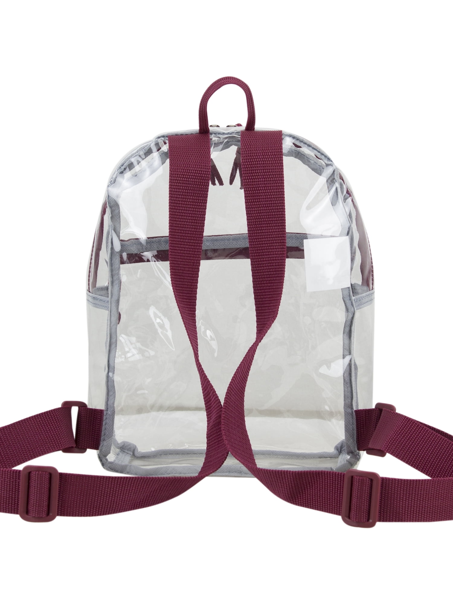 Eastsport Unisex Clear Mini Backpack, Burgundy
