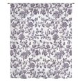 thumbnail image 2 of Purple Flower Sheer Curtains 54 Inch Length, Light Filtering Voile Curtain Panel, Vintage Farmhouse Boho Leaf Spring Plant Rod Pocket Drapes Window Treatments for Living Room Bedroom 52"x54", 2 of 9