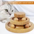 thumbnail image 7 of Cat Ball Track Toy, Kitty Toys Roller, 3-Level Ball Tower with Bamboo Spinning Balls, Interactive Cat Ball Tower Cat Toy, DIY Circle Track Fun Toy Cat Ball Toy for Kitten Mental Physical Exercise, 7 of 7