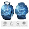 thumbnail image 3 of Rebaike Wolf Hoodie for Men Dark Forest Animal Graphic Sweatshirts, 3 of 7