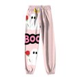 thumbnail image 7 of felwors Women's Elastic Waist Halloween Sweatpants Relaxed Fit Tapered Joggers Pocket Lounge Wear 2025 Light Pink, L, 7 of 7