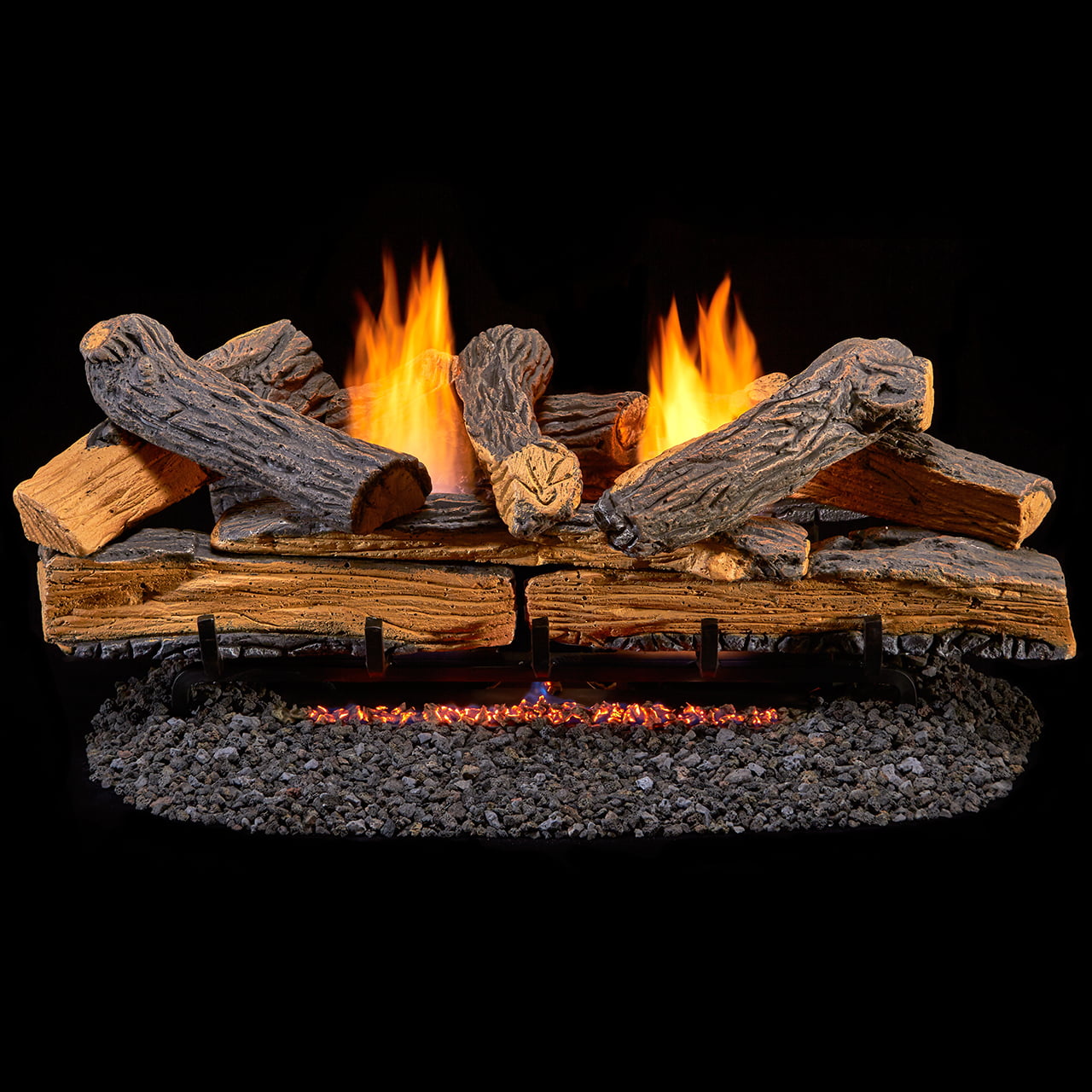Duluth Forge Vent Free Dual Fuel Log, 18 In Vent Free Natural Gas Fireplace Log Set