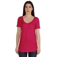 thumbnail image 1 of Inkmeso T-shirt Basique Col en U Été Manches Courtes Coton Uni Femmes, 1 of 7