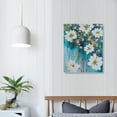 thumbnail image 4 of Nawypu White Flower Canvas Wall Art -painted Framed Floral Wall Painting Modern -drawn Artwork Hanging Pictures for Living Room Bedroom Decor Poster Bathroom (White Flower), 4 of 5