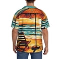 thumbnail image 3 of Sikiie Beach Umbrella Sunset Men's Cuban Shirt, Hawaiian Shirts, Business Casual Button Down Shirts, Short Sleeve Shirt-XX-Large, 3 of 5