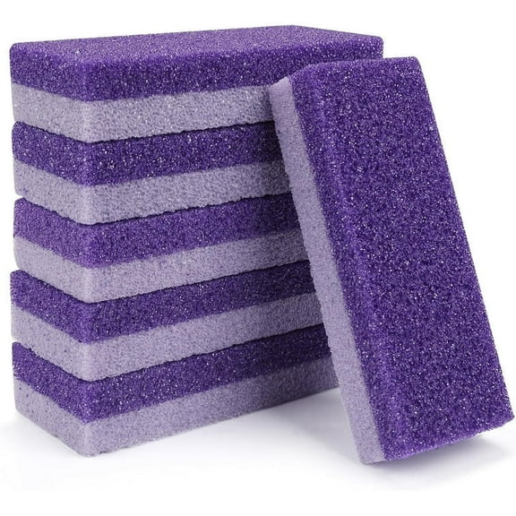 Body Basics 2 in 1 Pumice Stone for Feet, Foot Scrubber & Callus Remover, Stone Scrubber for Hard Skin,Foot Pumice,Dead Skin Remover for Feet, Heels, Hands and Body, Pack of 6