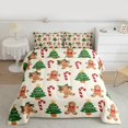thumbnail image 2 of Manfei Rustic Tree Queen Comforter Set for Kids, Cartoon Gingerbread Man Bedding Comforter Set, Merry Christmas Theme Reversible Bedding Set, Microfiber Bedroom Decor, 3 Pieces, 2 of 8
