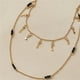 thumbnail image 4 of Collar para mujer, Joyas para mujer, Accesorios de joyería para mujer, Collar sencillo y sencillo de cuentas de arroz para mujer, Collar con colgante de estrella de cinco puntas doble, Collar de aleac, 4 of 5