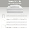 thumbnail image 7 of PURE ERA Queen Duvet Cover Set-Jersey Knit Cotton 100% T-Shirt Cotton-Super Soft Stretchy Home Hotel-Bright White, 7 of 7