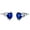 Blue, variant on Women 7 Color Cubic Zircon Stud Earring Pretty 925 Silver Heart Shape Jewelry