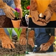 thumbnail image 2 of AUDeals Long Thorn Proof Gardening Gloves for Women and Men, Cowhide Leather Rose Pruning Gloves with Forearm Protection, Heavy Duty Gauntlet Work Gloves for Farm and Yard, 3 Sizes, 2 of 7