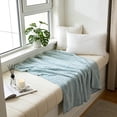 thumbnail image 2 of Aooww Couverture Douce et Épaisse Double Couche Raschel un Incontournable pour Se Réchauffer en Hiver, Adaptée aux Lits, Canapés et Autres Scènes, Offrant un Confort Ultime, Essentiels pour la Maison du Nouvel An, Bleu Clair, 2 of 6