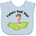 thumbnail image 3 of Inktastic Future Golf Star Girls Golfing Girls Baby Bib, 3 of 4