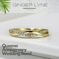 thumbnail image 3 of Queena Sterling Silver Wedding Band for Women Half Eternity Cz Anniversary Ring by Ginger Lyne Collection, 3 of 7