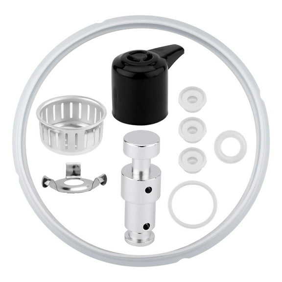 Essential Pressure Cooker Replacement Parts Set Plastic Texture Sealing Rings Float Valves Suitable for 8QT Models