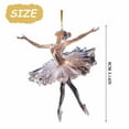 thumbnail image 3 of Ballet Christmas Decorations - Sparkling Ballerina Christmas Ornament 2D Acrylic Ballerina Dance Ornament 3.5" Ballerina Dancer Christmas Ornaments Ballet Ornament - 1 Ornament, 3 of 9