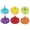Random Color, variant on 6Pcs Handmade Painted Wood Spinning Tops for Educational Toys