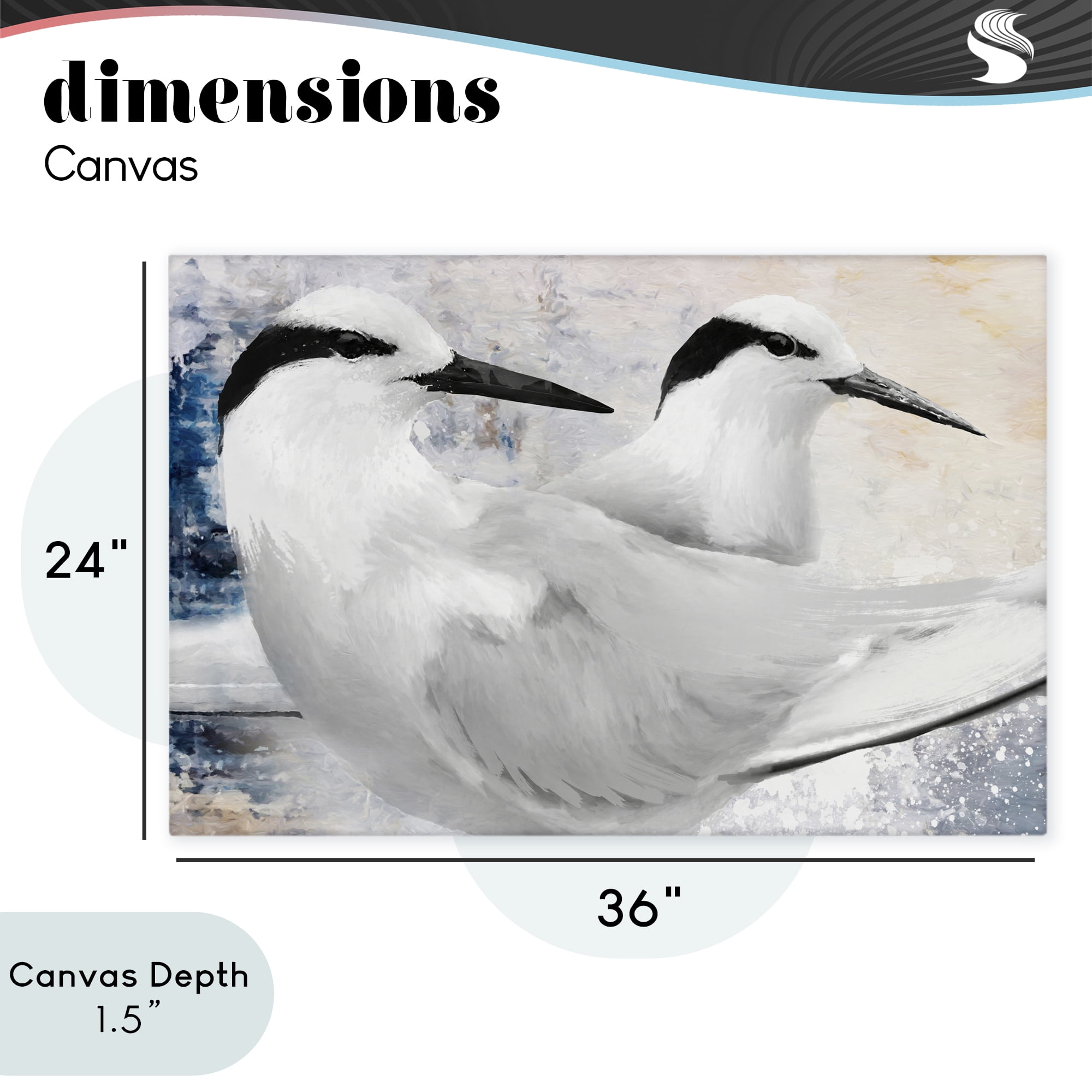 Stupell Industries Black Naped Tern Canvas Wall Art, design by Porter Hastings