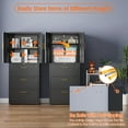 thumbnail image 7 of JAORD 70.1" H Metal File Cabinets,File Cabinet with Lock and Adjust Shelves,3 Drawers Office Storage Cabinet with Lock for Letter/Legal/F4/A4 Size Files,Black,Assembly Required., 7 of 7