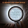 thumbnail image 2 of Magnifying Glass with Light, 30X Handheld Large Magnifying Glass 12 LED Illuminated Lighted Magnifier for Macular Degeneration, Seniors Reading, Solde, 2 of 3