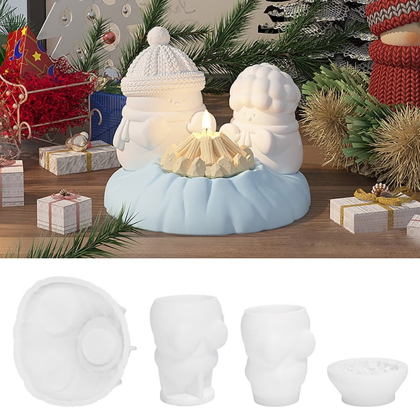 XWSHYW Decoraciones Navideñas Moldeando La Resina En Forma de Colgante En Forma de Pared Del Copolímero En La Nieve para Árbol de Navidad, Llavero En Forma de Flor y Muñeco de Nieve.
