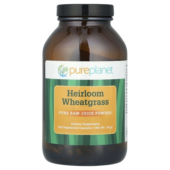 Pure Planet Heirloom Wheatgrass, 240 Vegetarian Capsules