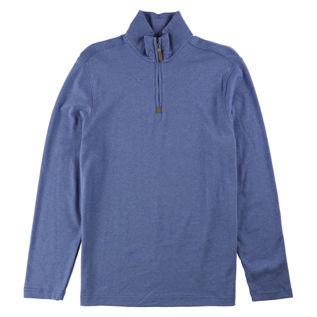 Tasso Elba Mens Supima Pullover Sweater, Blue, Medium
