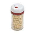 thumbnail image 3 of GoodCook 3.5" BPA-Free Plastic Toothpick Dispenser with 200 Single-Point Bamboo Toothpicks, Clear, 3 of 5