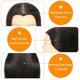 thumbnail image 2 of Cabeza de maniquí con cabello de 71 cm (28 pulgadas), resistente al calor y a prueba de enredos, ideal para trenzar y peinar, con pinza, color negro., 2 of 5