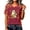 A237 Red, variant on Yuncity Womens T Shirts Halloween Ghosts Graphic Print V Neck Tees Summer Fall Baseball Short Sleeve T-Shirts Casual Relaxed Fit Holiday Tops Size L
