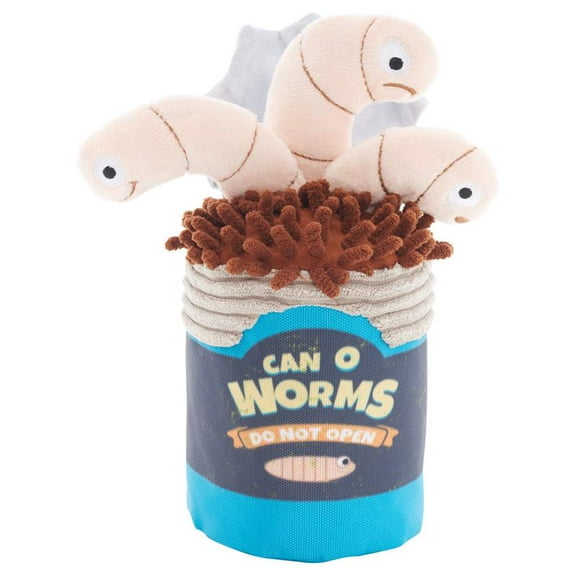 Bark 9084440 Plush Live Bait Bites Dog Toy, Multi Color - Pack of 3