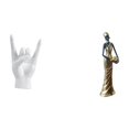 thumbnail image 1 of Escultura De Roca Con Gesto De Mano Y Figura De Mujer Tribal Africana. Estatua Creativa Para Decoración De Apartamentos, Dormitorios, Restaurantes Y Hoteles., 1 of 8