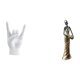 thumbnail image 1 of Escultura De Roca Con Gesto De Mano Y Figura De Mujer Tribal Africana. Estatua Creativa Para Decoración De Apartamentos, Dormitorios, Restaurantes Y Hoteles., 1 of 8