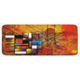 thumbnail image 1 of Modern Kitchen Mat, Geometric Style Unusual with Lines and Circles Triangles and Squares Image, Plush Decorative Kitchen Mat with Non Slip Backing, 47" X 19", Multicolor, by Ambesonne, 1 of 1