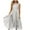 White, variant on Summer Dresses For Women Solid Color Chiffon Split Round Neck Sleeveless Lace Hollowed Out Evening Gown Dress Sundress Daily-Wear,Gray,XXL