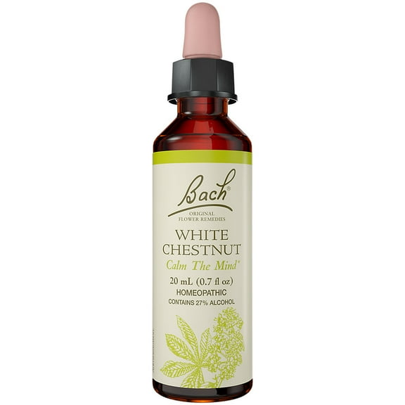 Bach Original Flower Remedies, White Chestnut, 0.7 fl oz (20 ml)