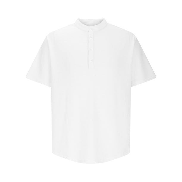 pstuiky camisetas para hombre, Camisa holgada informal y de moda de verano y lino a rayas para hombre camisas casuales para hombre xxxl
