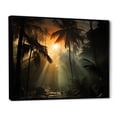 thumbnail image 2 of Designart "Sunset Amongst Palm Trees" Palm Trees Floater Framed Wall Art Print, 2 of 7
