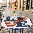 thumbnail image 6 of Independence Day Round Tablecloth for 45-54 Inch Tables,Fitted Table Cover with Elastic Edge,Patriotic Love Sunflowers American Flag Waterproof Outdoor Table Cloth Protector for Patio Garden Dinner, 6 of 9