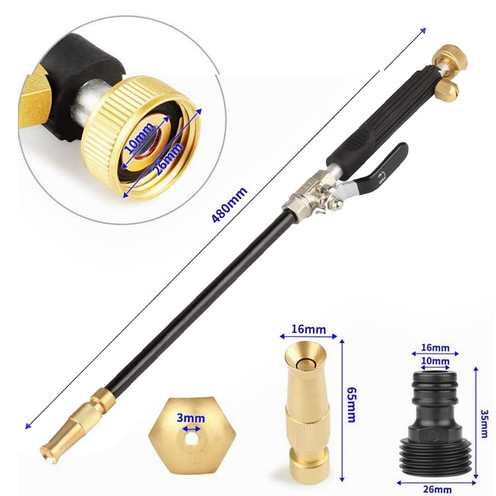 RichLink High Pressure Adjustable Garden Hose Nozzle: 3 Spray Tips for Ultimate