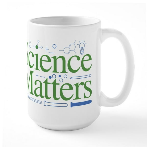 CafePress - Science Matters Large Mug - 15 oz Ceramic Large White Nolvety Mug