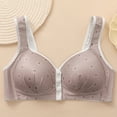 thumbnail image 3 of Wireless Bras Front Button Push Up Bra for Old Women Front Closure Bras for Women V Neck Seamless Bralettes with Wide Strap, 3 of 8