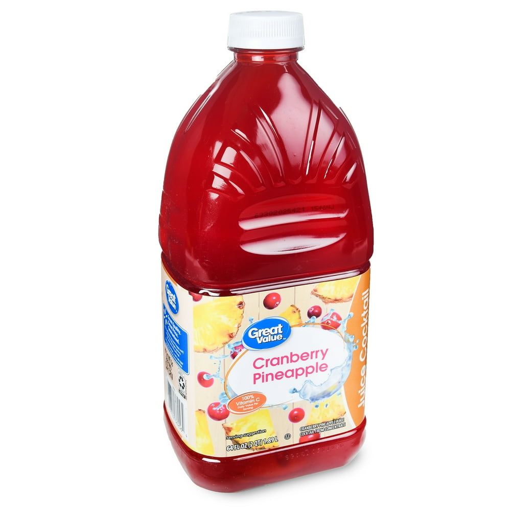 Great Value Cranberry Pineapple Juice Cocktail, 64 fl oz