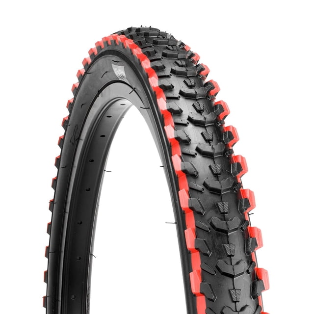 Llanta para bicicleta R24 x2.125 Nyco doble linea roja negro