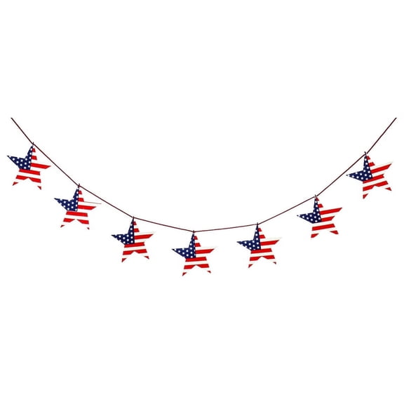 Evergreen Flag, Americana Star Seasonal Décor Banner, 8'' x 0.75'' inches