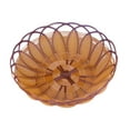thumbnail image 1 of 1pc Simulated Rattan Woven Basket Bread Basket Snacks Container for Home (Large Size Khaki), 1 of 8
