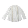 thumbnail image 1 of Turn Down Collar Work Shirts, Fashionable Loose Fitting White Color Breathable Men Linen Long Sleeve Shirts Button Closure  For Office, 1 of 7